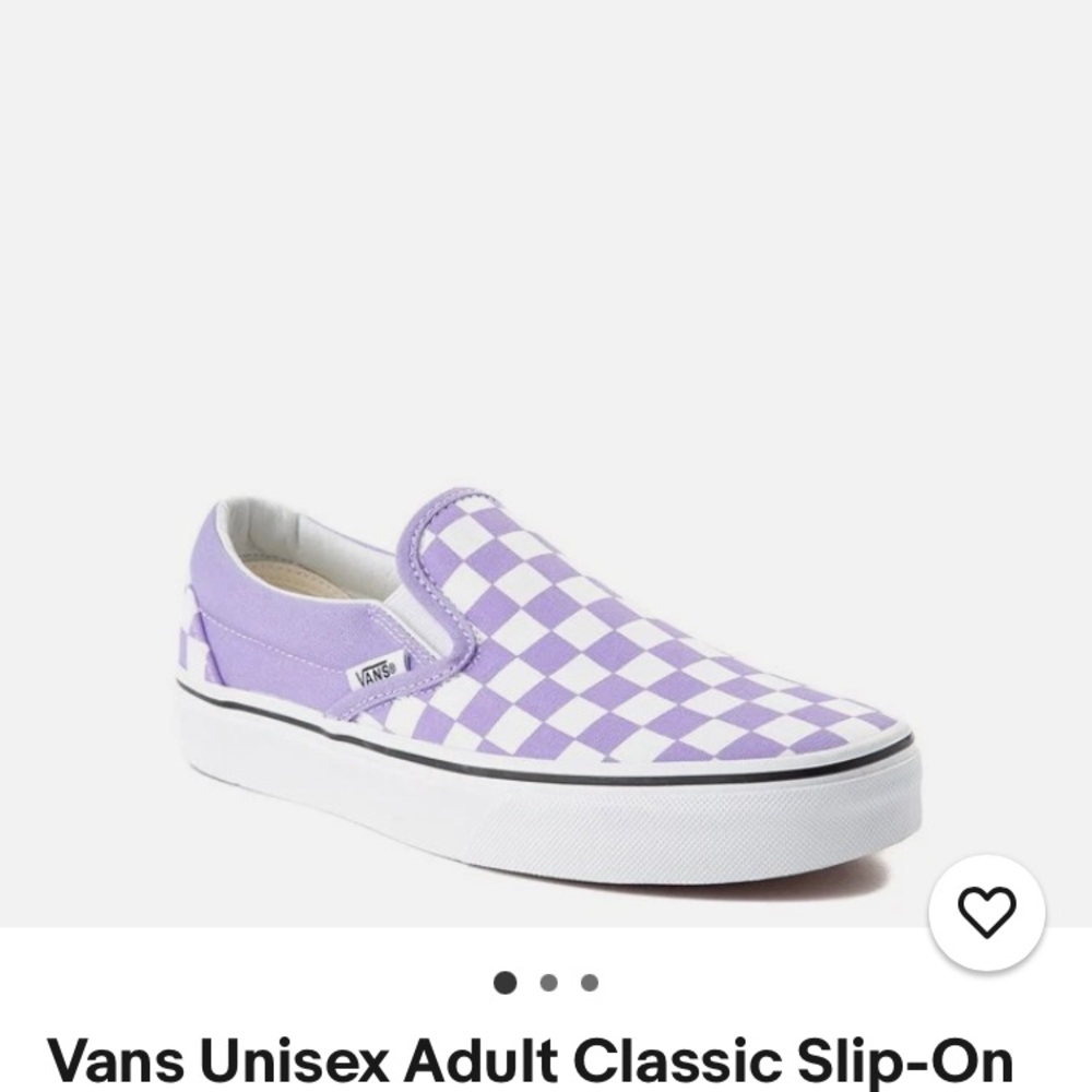 Vans Lavender Checkered Classic Slip-Ons
